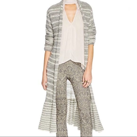 Free People striped sweater duster cardigan - Picture 2 of 8